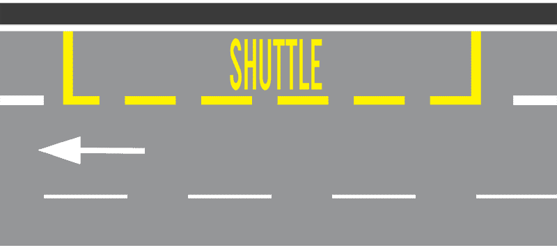 Prometni znak Prometne površine za posebne namjene-Stajalište taxi vozila ili vozila "shuttle" prijevoza