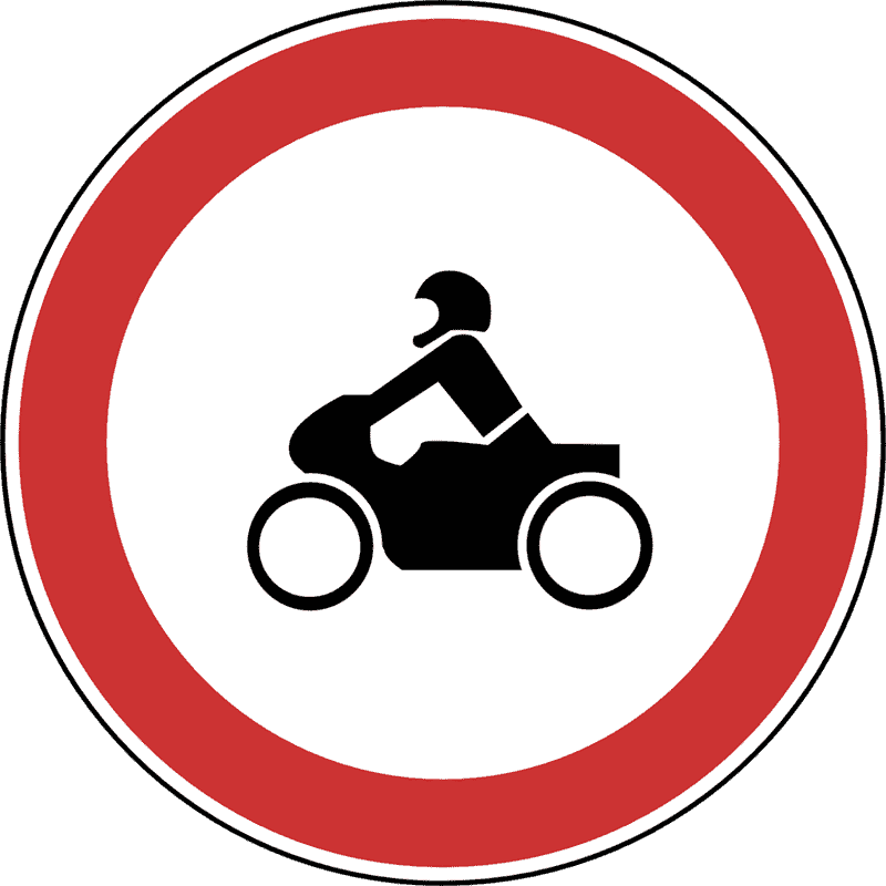 Prometni znak Zabrana prometa za motocikle