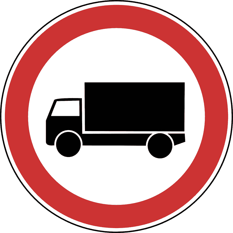 Prometni znak Zabrana prometa za teretna motorna vozila