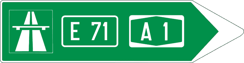 Prometni znak Putokaz za autocestu ili brzu cestu