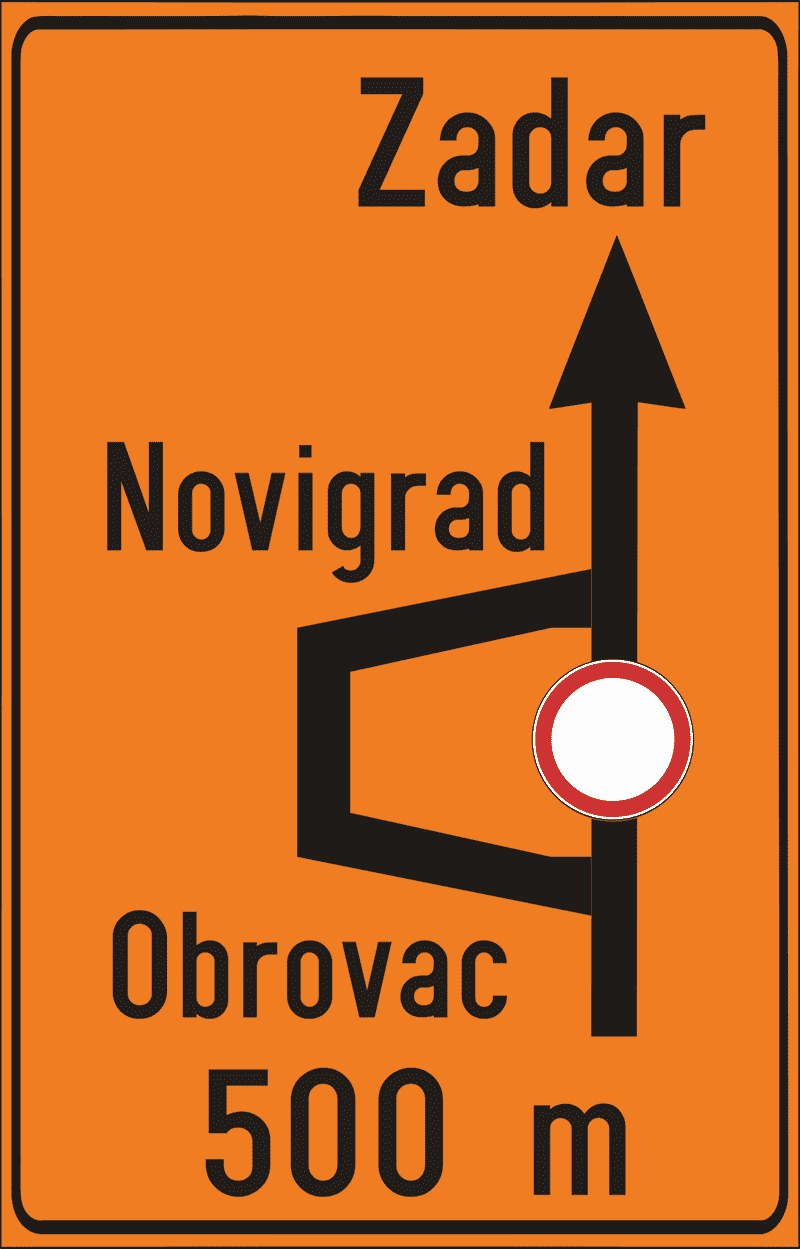 Prometni znak Predznak za obilazak