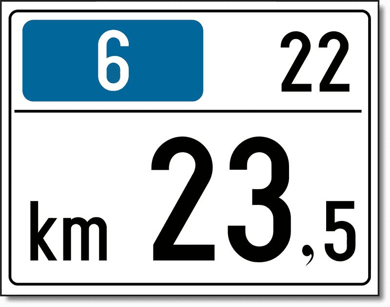 Prometni znak Oznaka dionice ceste