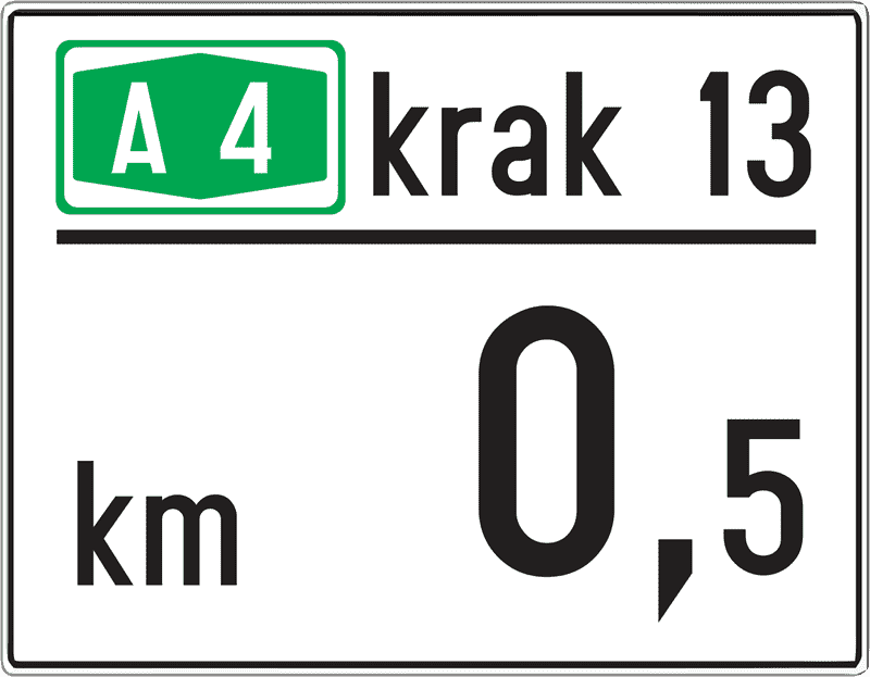 Prometni znak Oznaka kraka čvorišta