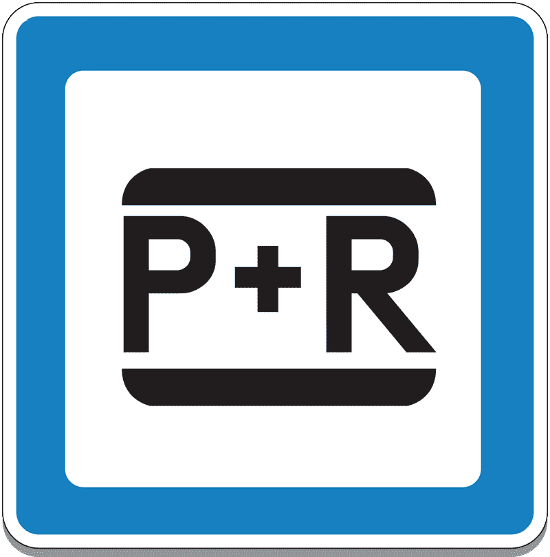 Prometni znak Parkiralište P+R sustava