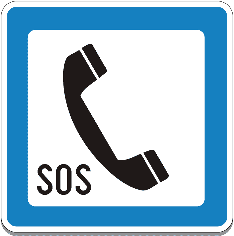 Prometni znak Telefon u slučaju nužde