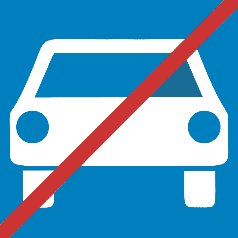 Prometni znak Završetak ceste namijenjene za promet motornih vozila ili brze ceste