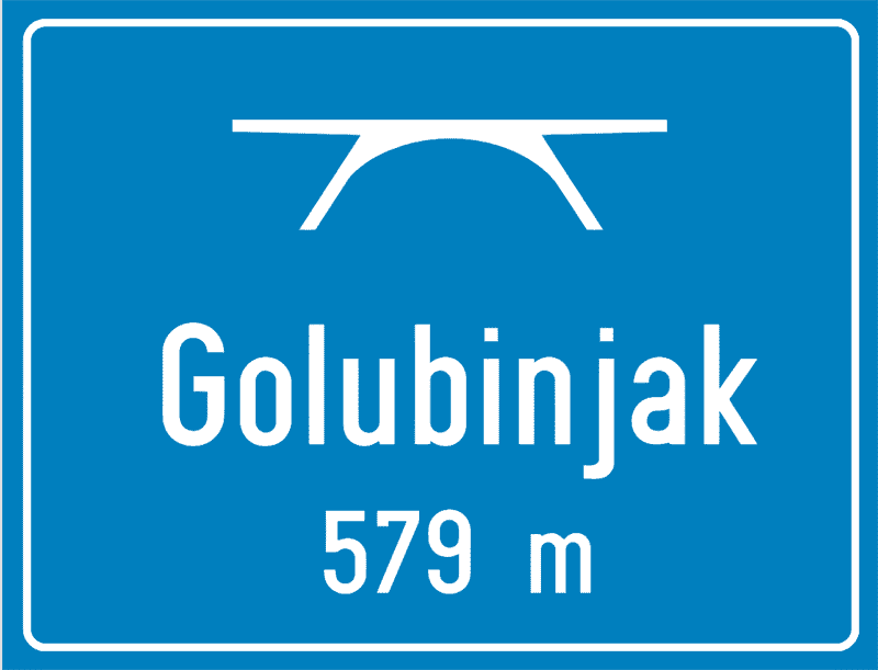 Prometni znak Cestovni objekt