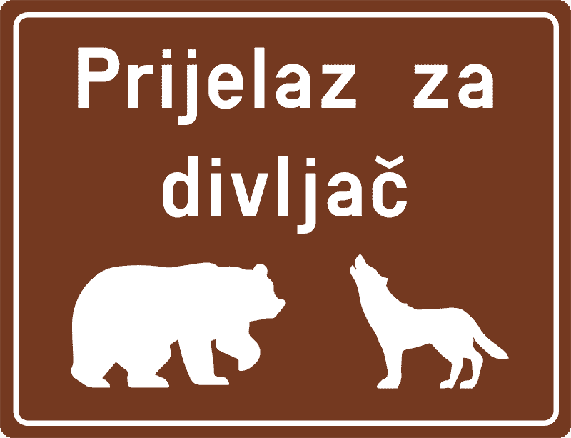 Prometni znak Prijelaz za divlje životinje