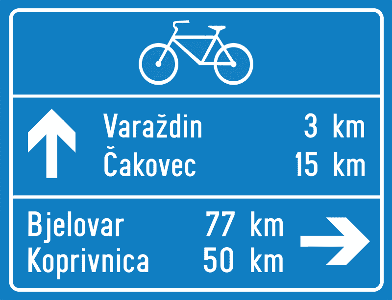 Prometni znak Putokaz za bicikliste