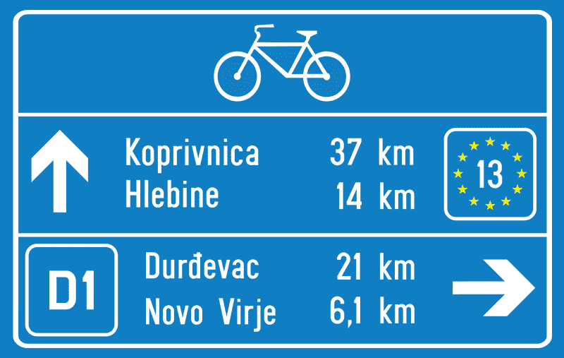 Prometni znak Putokaz za bicikliste