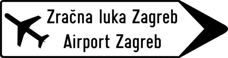 Prometni znak Putokaz za zračnu luku