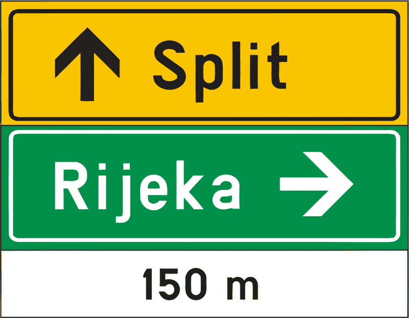 Prometni znak Predputokaz