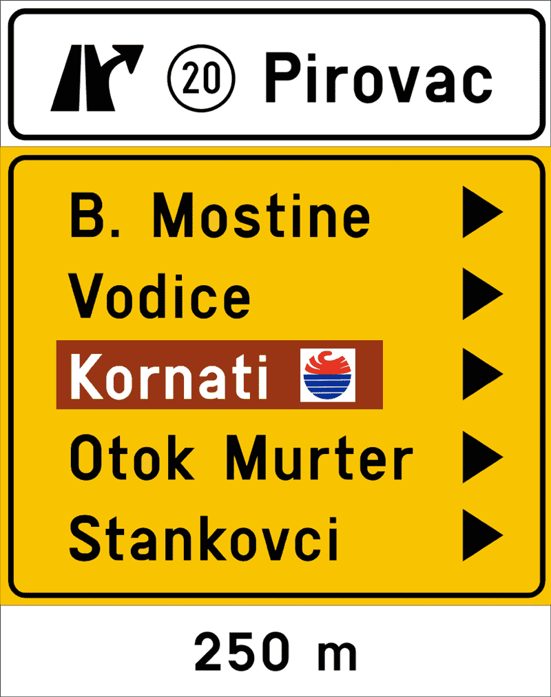 Prometni znak Predputokaz za izlaz