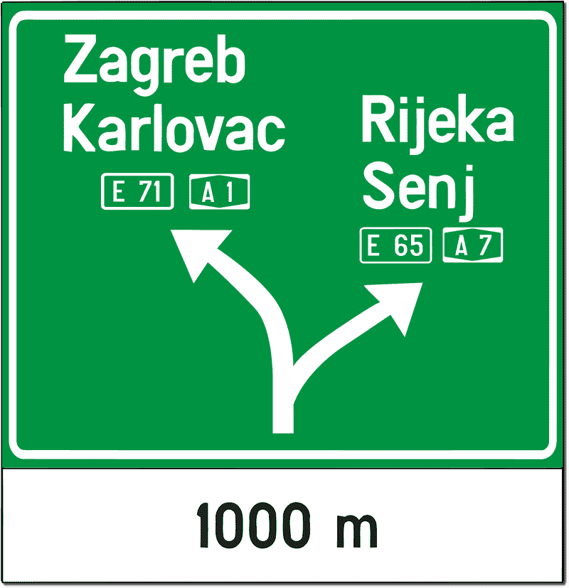 Prometni znak Predputokazna ploča