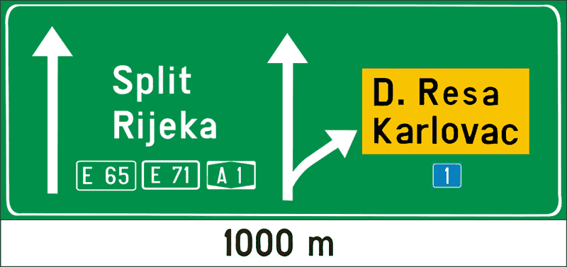 Prometni znak Predputokazna ploča